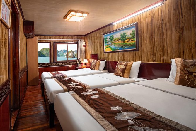 2-day Ha Long Bay Cruise included Transfer, Kayking and Swimming - A 3-star cabin overnight, plus the meal plan that keeps you sane