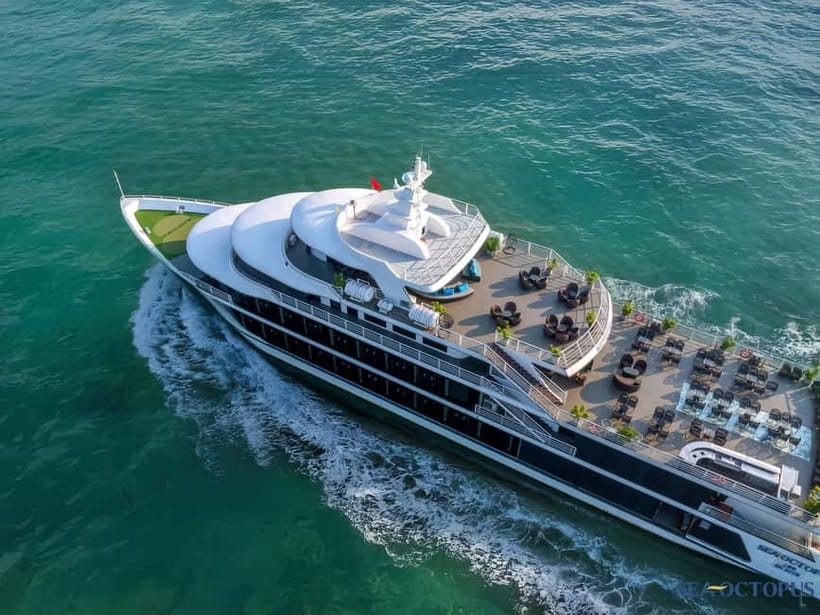 7 hours to discover HaLong Bay on Luxury Day Cruise - The ship experience: spacious decks, lounges, and onboard Wi-Fi