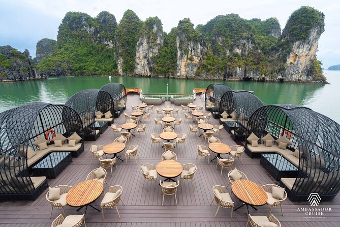 Ambassador Cruise The Largest Day Cruise in Halong Bay - Food on board: buffet convenience with a note for veg options