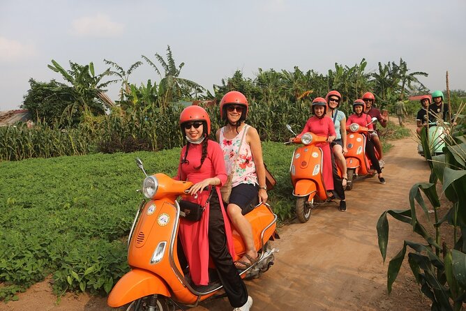 Beautiful Female Riders Vespa Red River Countryside Tour 5 Hours - The ride through the rice and alley lanes: why this part feels special