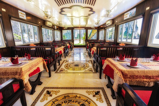 Best Price Halong 5 Star Day Cruise Buffet, Pool ,Sunset party - Hang Luon Cave, the optional kayak or sampan add-on
