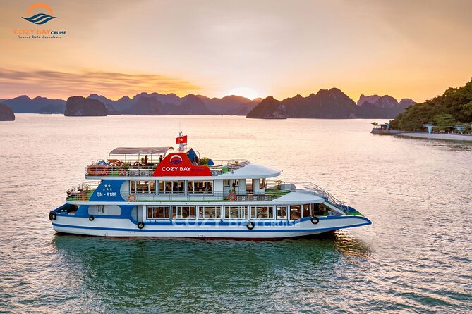 Cozy Bay Halong 5-Star Day Cruise, Buffet, Cave, Kayak, Swimming - Hanoi pickup, Opera House meeting point, and the long drive reality
