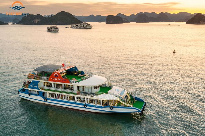 Cozy Bay Halong 5-Star Day Cruise, Buffet, Cave, Kayak, Swimming - Buffet lunch and the sunset party, what you actually get