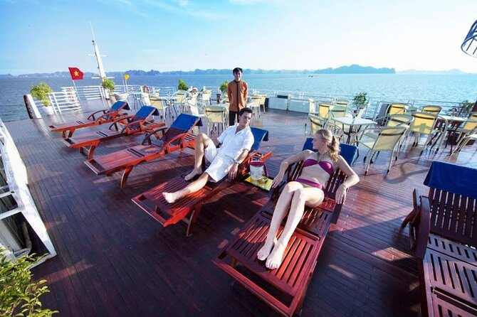 Crown Legend Cruise Ha Long 2 Days 1 Night - Luon Cave sailing and the afternoon water time you’ll actually use