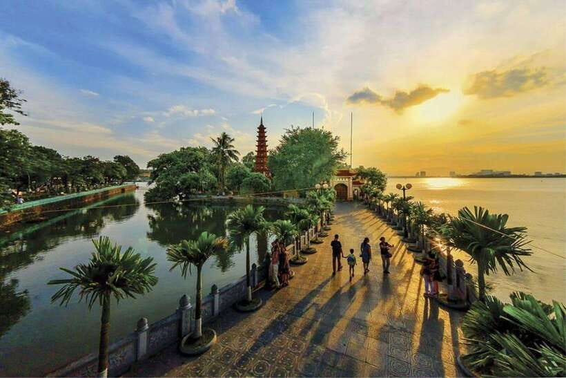 Cycling Through Hanoi: Old Quarter Pagodas & Red River Delta - Old Quarter streets and Train Street, with murals and market energy