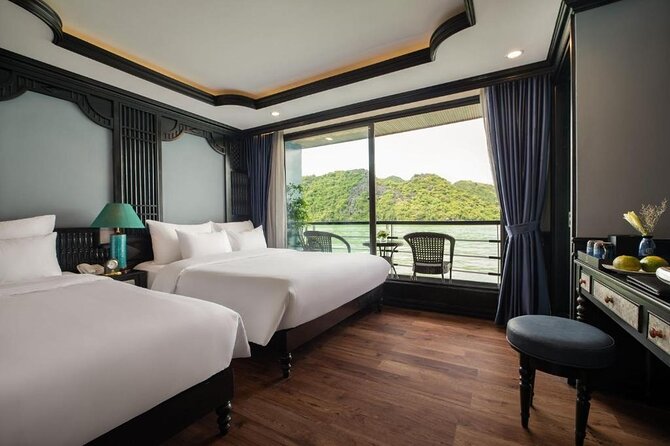 Doris 5 Star Cruise 2 Days 1 Night(Ha Long Bay+Lan Ha Bay) - What You Get for the Money: Private Cabin, Included Meals, and Entrance Fees
