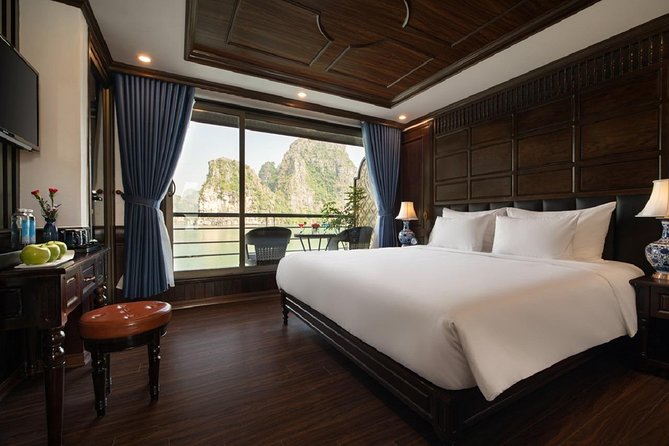 Doris Cruise 5 star cruise 2 days visiting Halong Bay Lan Ha Bay private balcony - Hanoi Old Quarter to Tuan Chau, by limousine bus (and no DIY stress)