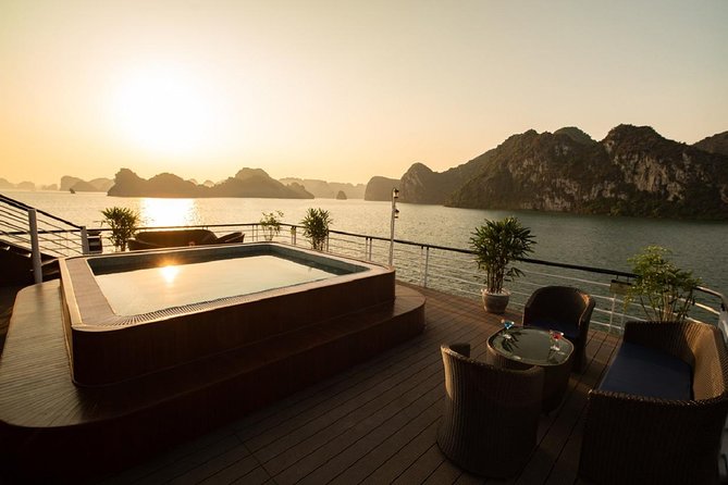 Doris Cruise 5 star cruise 2 days visiting Halong Bay Lan Ha Bay private balcony - Why the onboard setup works on a short cruise