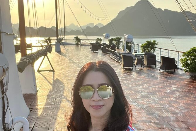 Erina Cruise Lan Ha Bay Halong Bay 3 days 2 nights depart from Hanoi Old Quarter - Day 3: Dark and Bright Cave by tender, then back to the Ha Long area for lunch