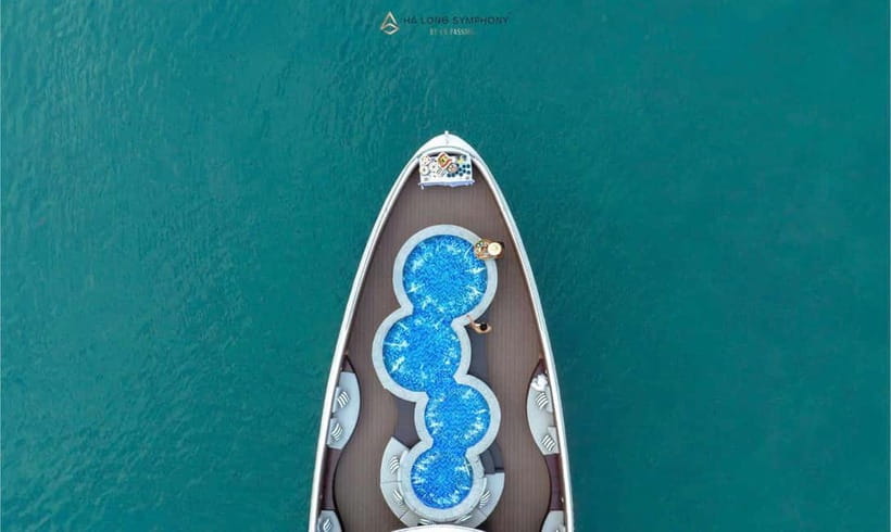 From Ha Long: Luxury Symphony Day Cruise with 2 Jacuzzi Pool - A 2024 Steel Ship With Traditional Comfort