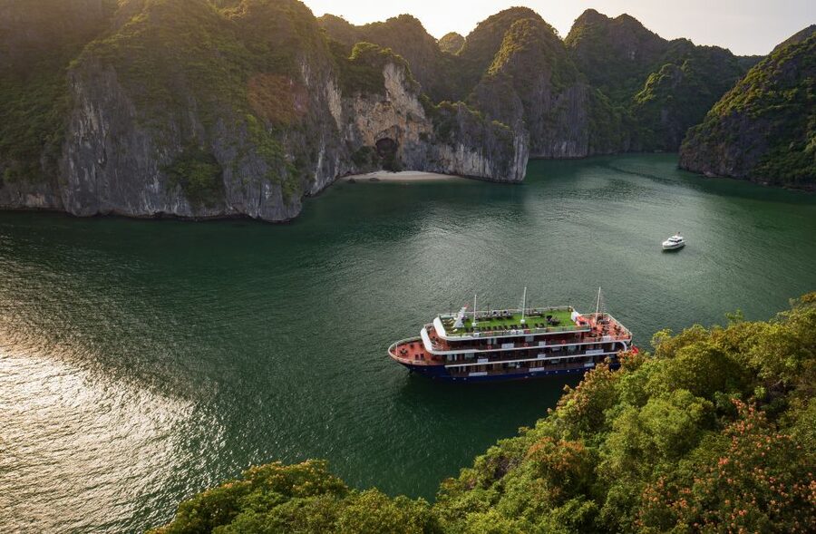 From Hanoi: 2-Day Halong and Lan Ha Bay La Pandora Cruise - How the guide can shape your day, Kevin, Cody, and Sunny