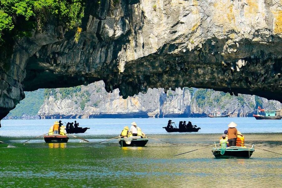From Hanoi: 3-Day Luxury Tour Ninh Binh & Ha Long Bay Cruise - Day 2 to Ha Long and Lan Ha: Cruise Check-In, Tra Bau Water Time, and Sunset Party