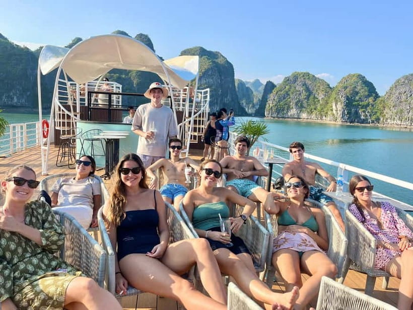 From Hanoi/Cat Ba: Lan Ha Bay Day Trip with Cruise and Lunch - Buffet lunch on board, then Viet Hai village by electric car or bicycle