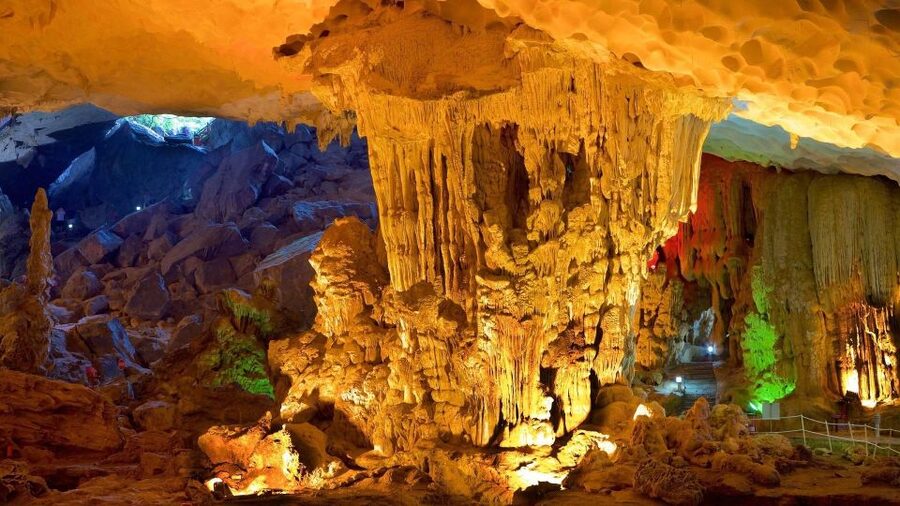 From Hanoi: Halong Bay 1 Day Trip Visit Cave, Island, Kayak - SeaFood Lunch Onboard, Vegetarian Option Included