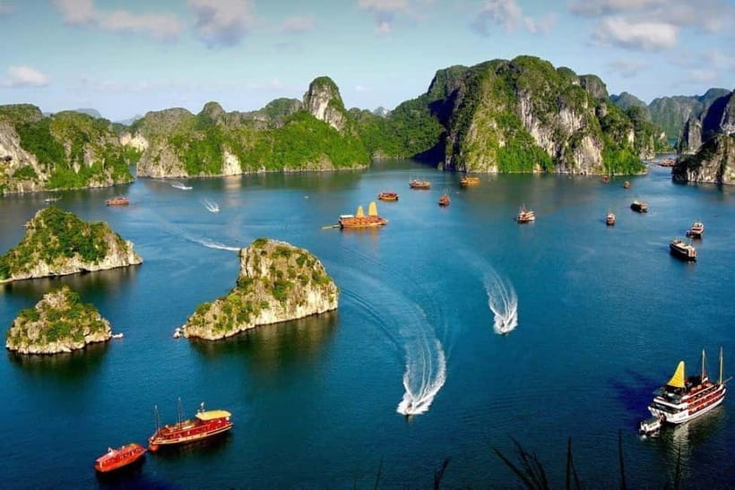 From Hanoi: Halong bay Luxury tour on 5 star cruise - Food onboard: buffet lunch, snacks, and vegetarian planning
