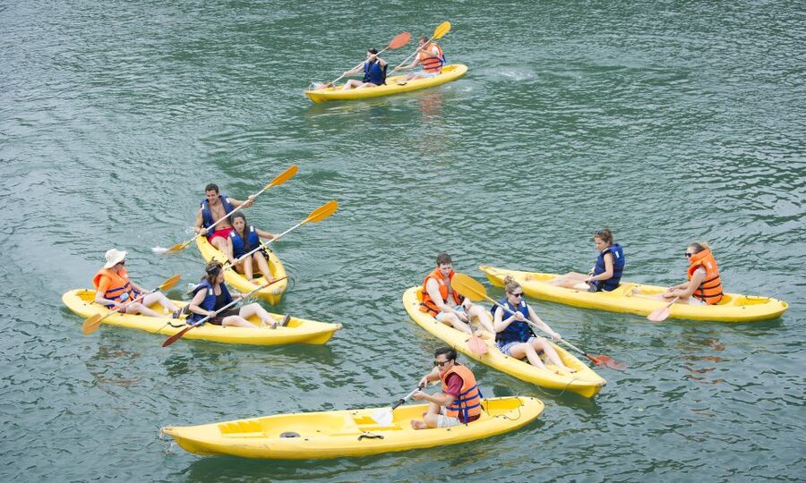 From Hanoi: Halong Explorer 3-Day Deluxe Cruise - Day 2: Lan Ha Bay style kayaking, Ba Trai Dao swimming, and a pearl farm