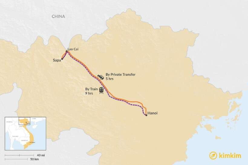 From Hanoi: Sapa Tour w Fansipan Peak 3 days 2 nights - Day 1: Hanoi to Sapa Town, then Cat Cat village in the afternoon