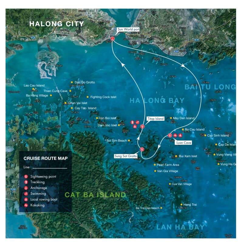 Ha Long & Bai Tu Long bay cruise wt Kayakking & buffet lunch - Boarding at Halong International Harbor: Welcome Cruise Energy