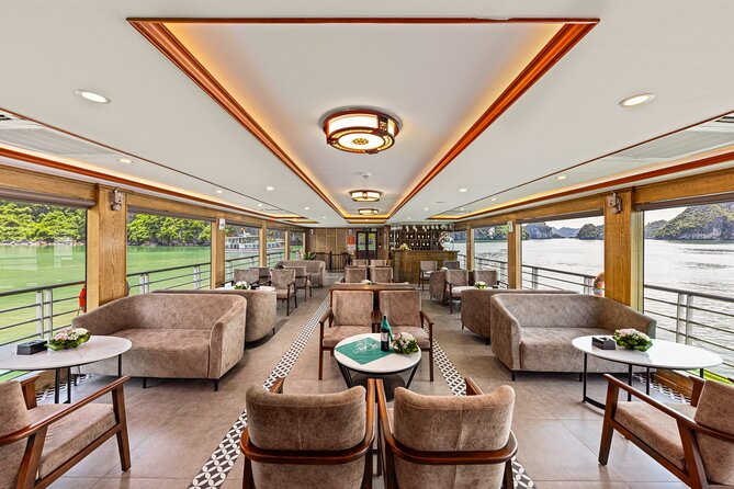 Ha Long Bay Day Tour by 5-Star Heritage Luxury Cruise From Hanoi - Sunset return to Tuan Chau: jacuzzi, party vibes, and regrouping