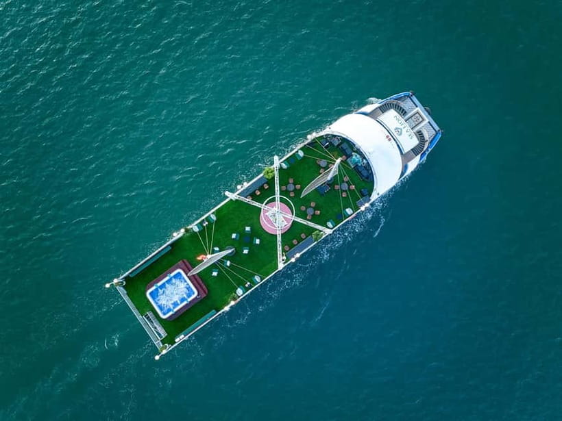 Ha Long Bay- Deluxe Day Cruise, Lunch& Kayaking&Sunset party - Lunch on the water, and how it helps you enjoy the whole day