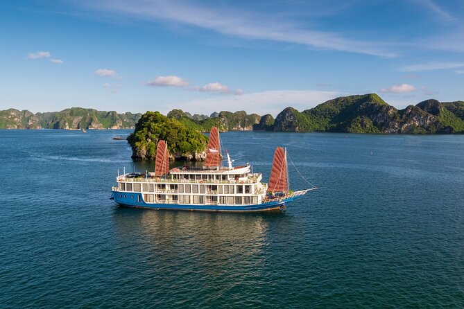 Halong Bay 2D1N Cruise Tour, Full Meals, Caves, Kayak &Transfer - Lotus Cruise cabin comfort: private balcony and real space