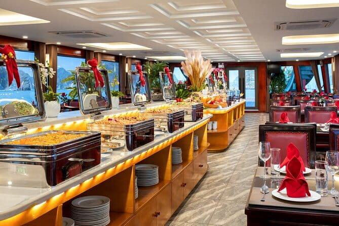 Halong Bay 5-Star Day Cruise, Buffet Lunch, Cave, Kayak, Transfer - Lunch and Afternoon Tea: Eating Like a Cruise, Not Like a Bus Tour