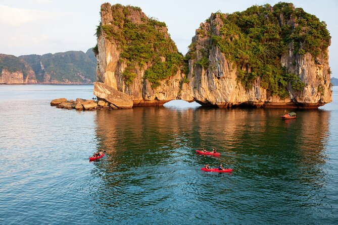 Halong Bay Cruise 2 days 1 night from Hanoi included transfer - Day 1 on the Water: Cabins, Meals, Cave Time, and Beach Relaxation