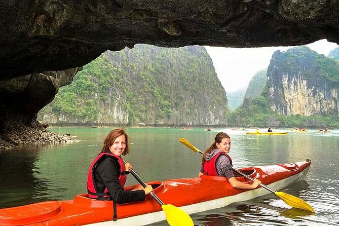 Halong Bay day tour 4 hours Cruise from Hanoi city - Ba Hang Fishing Village Area: Bamboo Boat or Kayak Choice