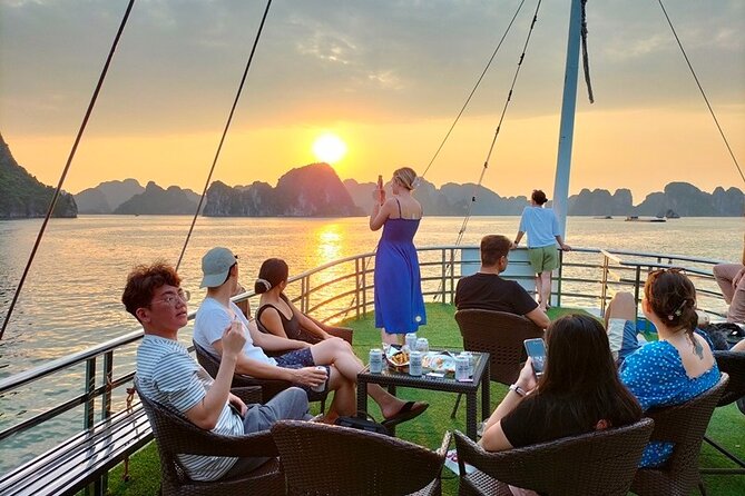Halong Bay Day Tour 6Hour Deluxe Cruise Limousine Bus Small Group - Sung Sot Cave: the big grotto walk you should take slowly