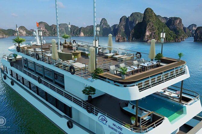 Halong Bay Day Tour By Diamond Era Cruise,Titop,Sung Sot & kayak - Hanoi pickup at the Opera House, plus the long ride to Halong