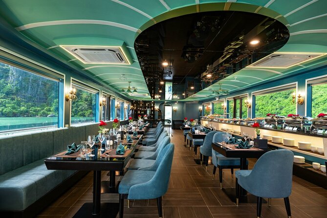 Halong Bay Day Tour With Sunlight Luxury Cruise With Transfer - Boarding at Tuan Chau: welcome drink, then the famous cruising rhythm