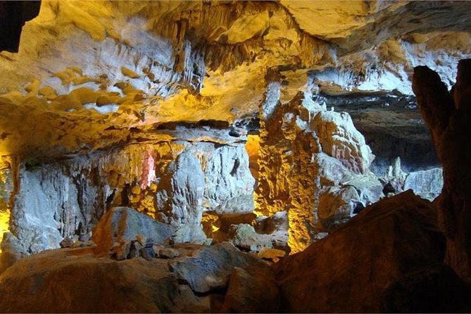 Halong Bay Full Day With Cave, Kayaking And Swimming - Highway Transfer - Hang Luon Cave: kayaking or bamboo boat at water level