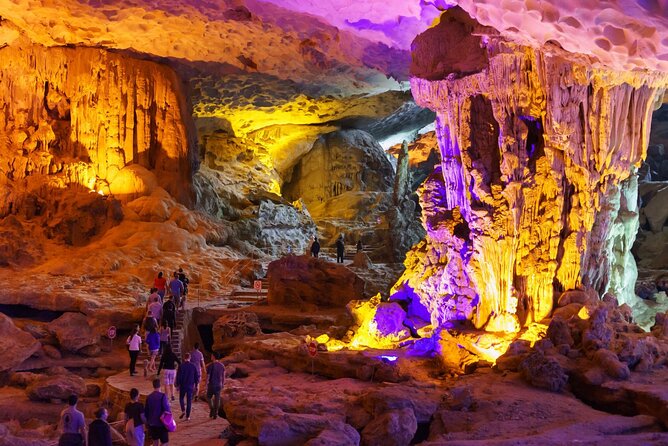 HaLong Bay Full Day With Surprise Cave, Kayaking, Swimming,Lunch - The boat ride and lunch setup at Ha Long Wharf