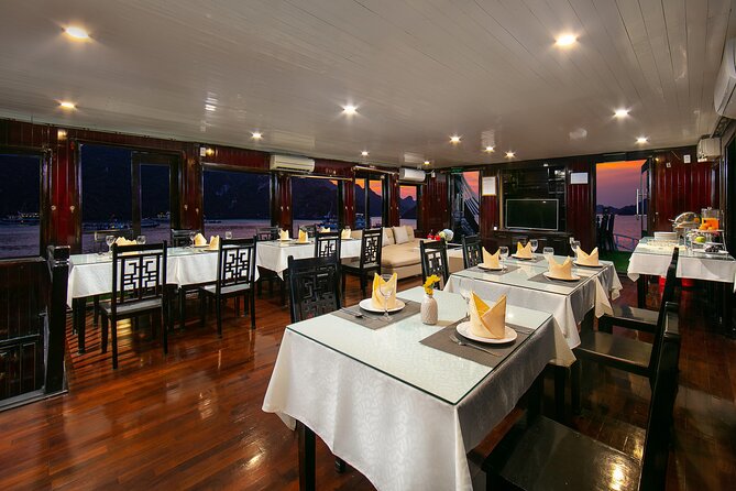 Halong Fantasea Cruises - 3 Days 2 Nights Tour From Hanoi - Halong Fantasea on a small boat, not a floating day-trip