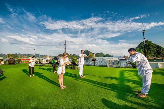 Halong Luxury Cruise 2D/1N: Kayaking, swimming, Titop island, Surprise cave - Day 1 noon check-in: cruising, Titop Island, and first-day action