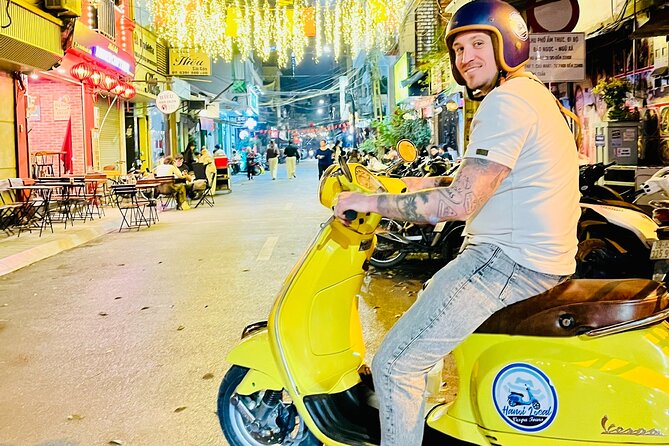Hanoi After Dark Vespa Tour (4 hours): Street Food & Night Vibes - Hanoi After Dark on a modern Vespa: the whole point of the tour