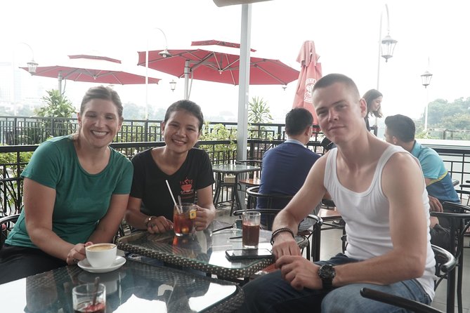 Hanoi Backstreet Bicycle Tour - The Old Quarter coffee break: egg coffee, tea, snacks, and people-watching