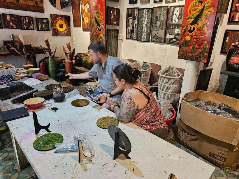 Hanoi Craft Village: Conical Hats, Incense, and Train Street - Chuong Village conical hat workshop, where the craft is the main event
