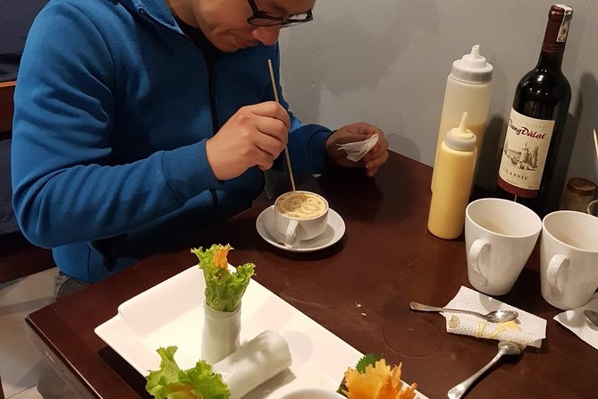 Hanoi Egg Coffee making course - Entering Hong Hoai’s Restaurant: The Red-Panel Meeting Point