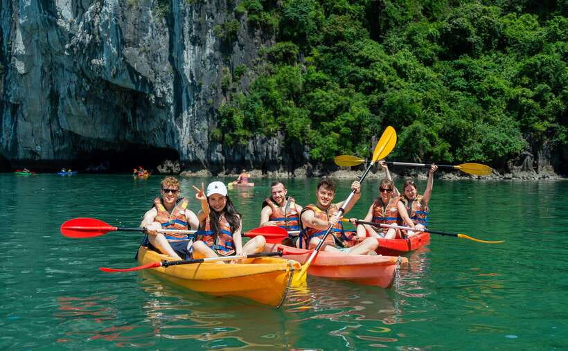 Hanoi: Halong Bay Cruise, Amazing Cave, Titov Island & Kayak - Sunset party back at Tuan Chau: the emotional payoff