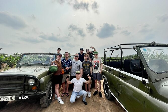 Hanoi Jeep City Highlight, Backstreet, Train Street, Countryside - Red River island banana farms and a local family visit