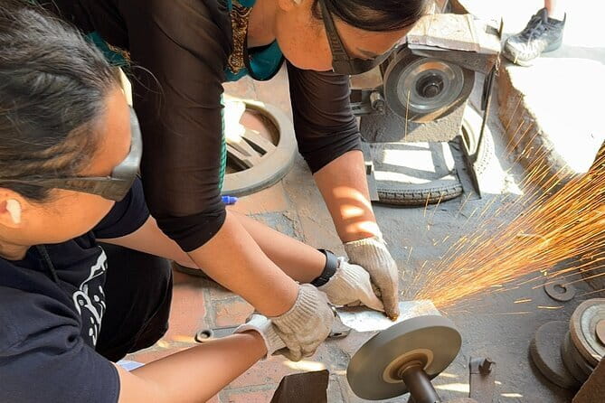 Hanoi Knife-Making Class:Join the Legacy in Blacksmith's Workshop - Handle making: carving wood into something you will actually hold