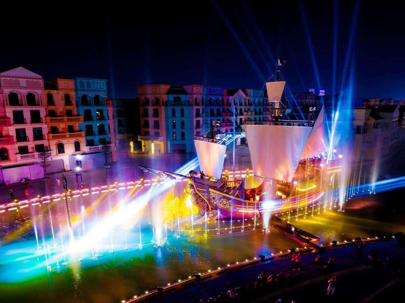 Hanoi: Mega Grand World with Bat Trang Pottery Village - The Venice River Walk: Circus Energy, Roman Columns, and Gothic Facades