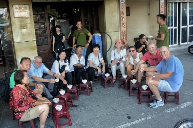 Hanoi Michelin Star Food Tour Via Jeep, Vespa or Motorbike - Stop 4: Hanoi Train Street, coffee and the close pass