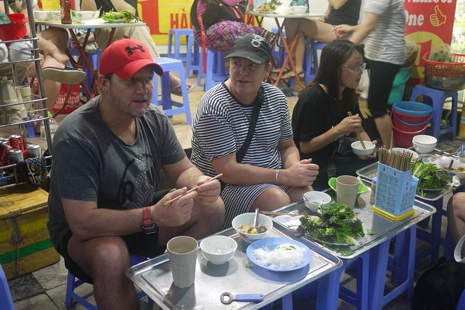 Hanoi street food tour small group tour - The tasting lineup: egg coffee, grilled fish, dried beef salad, and more