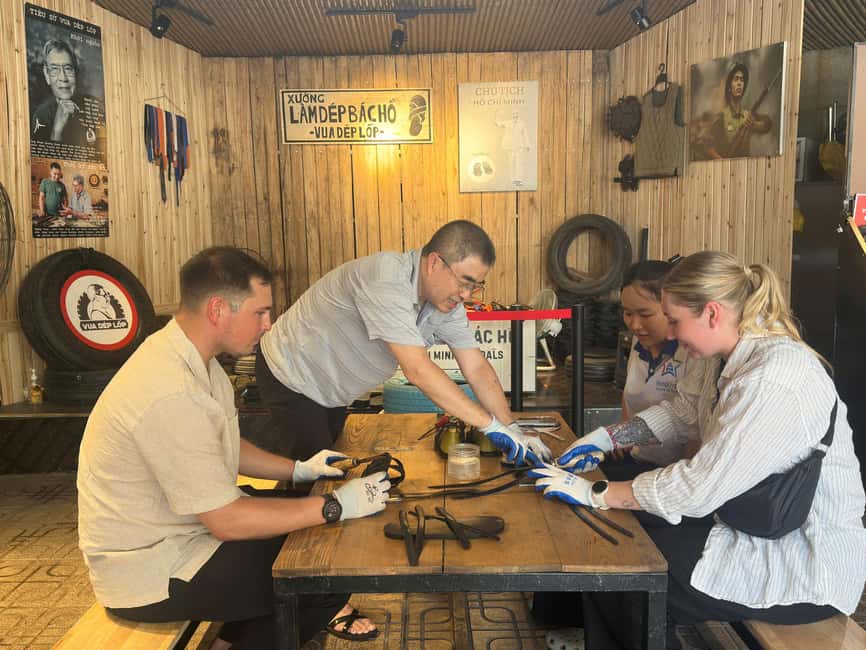 Hanoi: Tire Sandal Workshop with Crafting Experience - The four-hour making process: tools, check-ins, and choosing colors