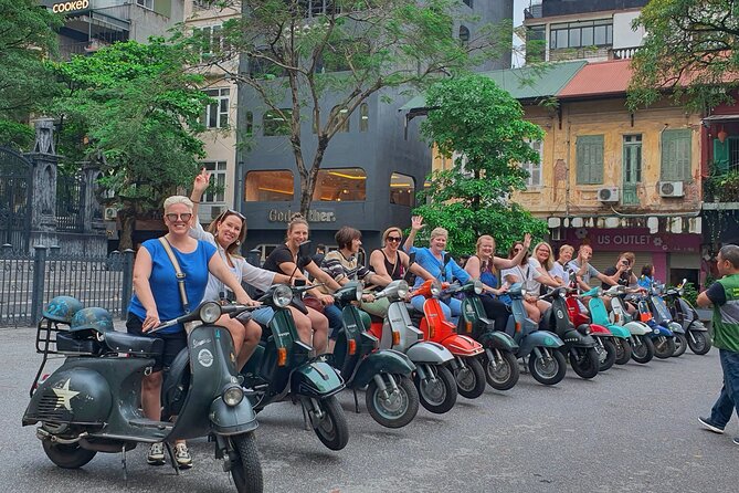 Hanoi Vespa Tours: Food + Culture + Fun on Army Vespa - Chợ Trời backstreet ride, where you see Hanoi up close