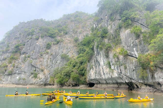 Lan Ha Bay day tour from Cat Ba, Hanoi - Serenity Boutique Cruise - Ba Trai Dao beach time for swimming and snorkeling