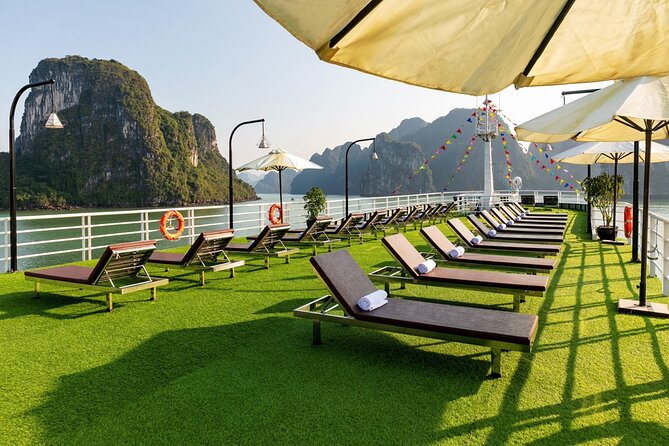Lan Ha bay luxury cruise 2D/1N: Kayaking, jumping & Swimming at pristine places - Day 1 on Lan Ha Bay: Pickup, Kayaking, Cave Lagoon Swimming, and a Night Program
