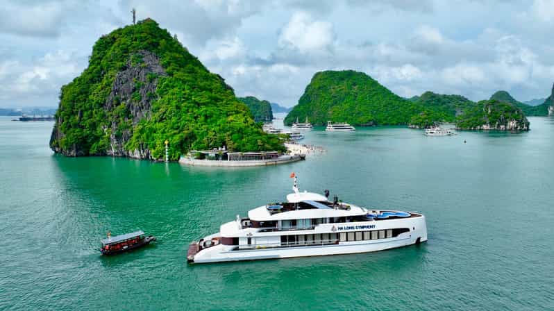 Luxury Ha Long Symphony Day Cruise With Lunch, Cave & Island - 10:30 AM cruising: limestone mountains and the part of Ha Long you can actually enjoy